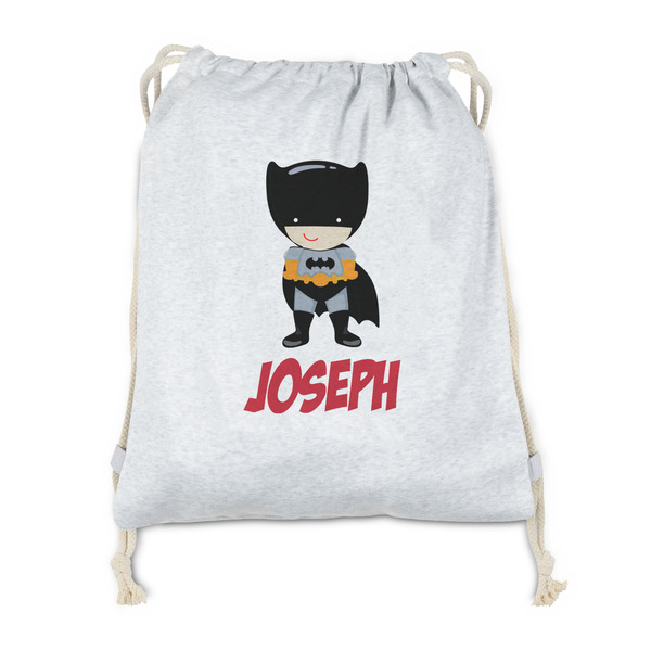 Custom Superhero Drawstring Backpack - Sweatshirt Fleece - Double Sided (Personalized)