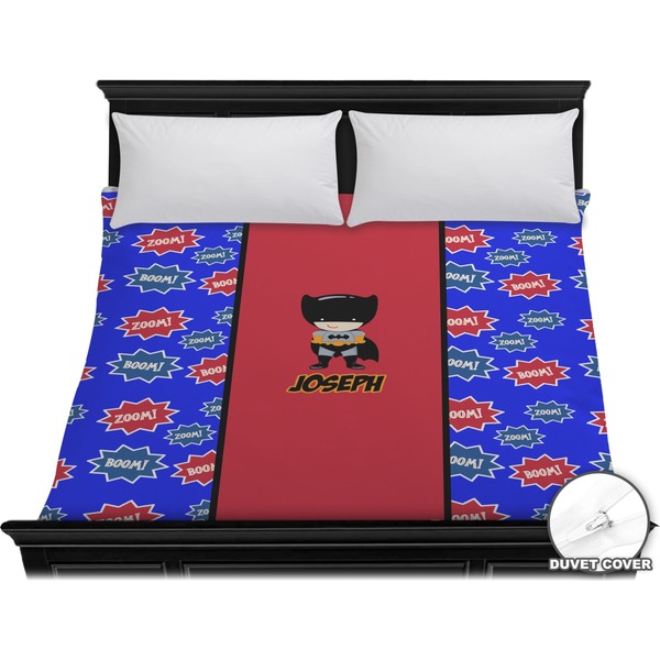 Custom Superhero Duvet Cover - King (Personalized)