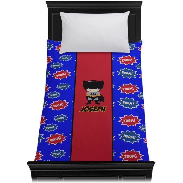 Superhero Duvet Cover - Twin XL - On Bed - No Prop