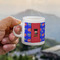 Superhero Espresso Cup - 3oz LIFESTYLE (new hand)