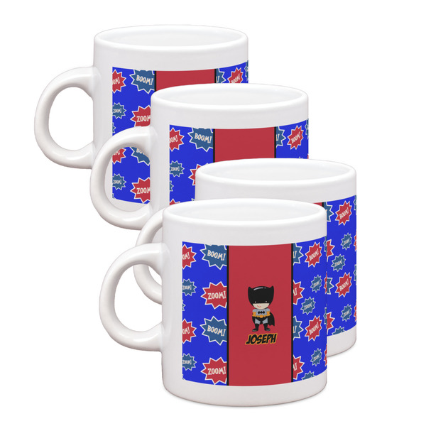Custom Superhero Single Shot Espresso Cups - Set of 4 (Personalized)