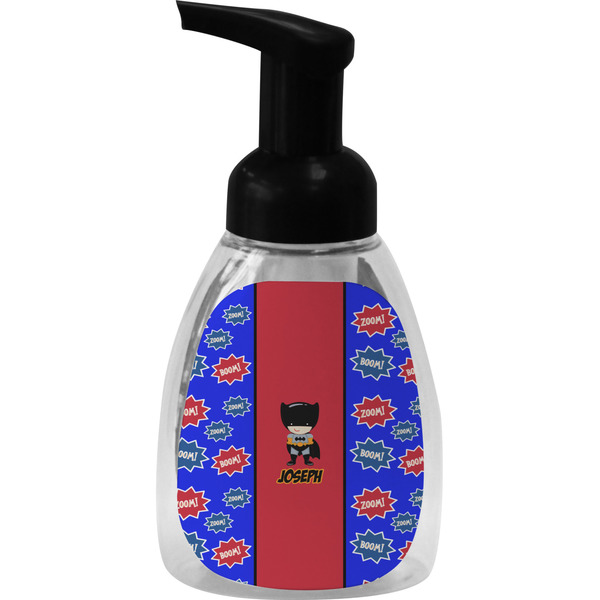 Custom Superhero Foam Soap Bottle - Black (Personalized)