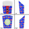 Superhero French Fry Favor Box - Front & Back View
