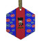 Superhero Frosted Glass Ornament - Hexagon