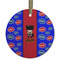 Superhero Frosted Glass Ornament - Round