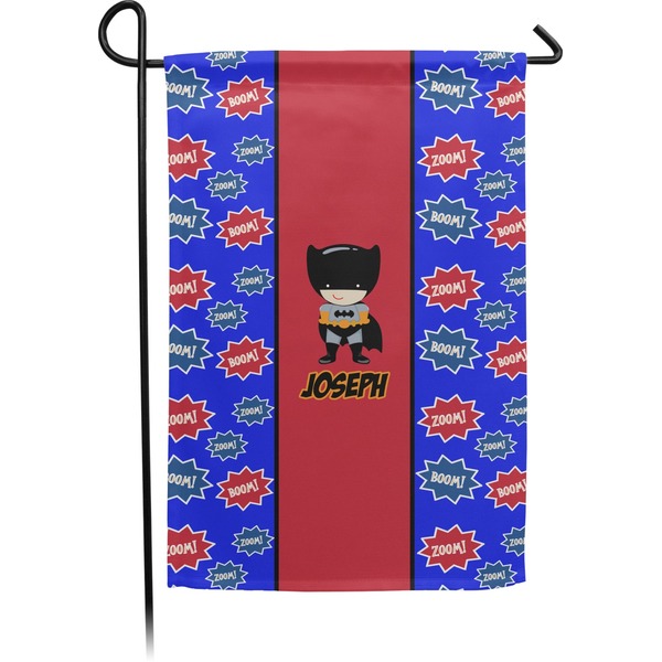 Custom Superhero Small Garden Flag - Double Sided w/ Name or Text