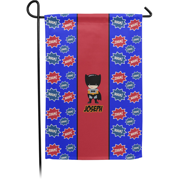 Custom Superhero Small Garden Flag - Single Sided w/ Name or Text