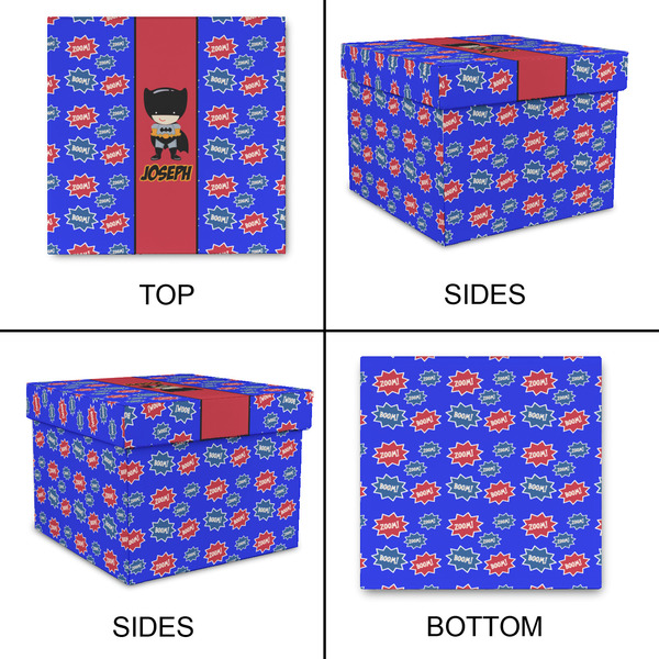 Superhero Gift Boxes with Lid - Canvas Wrapped - Large - Approval