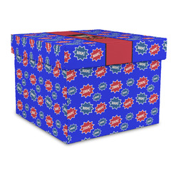 Superhero Gift Box with Lid - Canvas Wrapped - Large (Personalized)