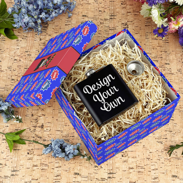 Superhero Gift Boxes with Lid - Canvas Wrapped - Large - In Context