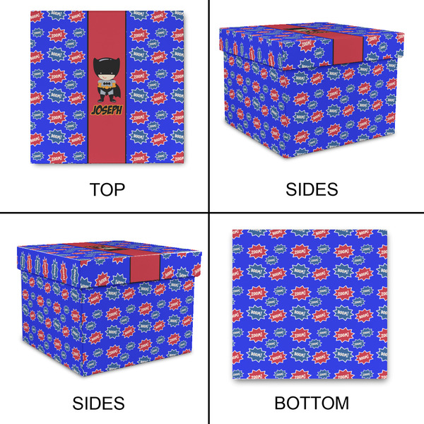 Superhero Gift Boxes with Lid - Canvas Wrapped - X-Large - Approval