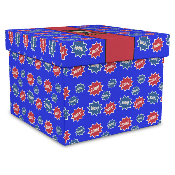 Custom Superhero Gift Box with Lid - Canvas Wrapped - XX-Large (Personalized)