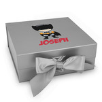 Superhero Gift Box with Magnetic Lid - Silver (Personalized)