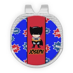 Superhero Golf Ball Marker - Hat Clip - Silver