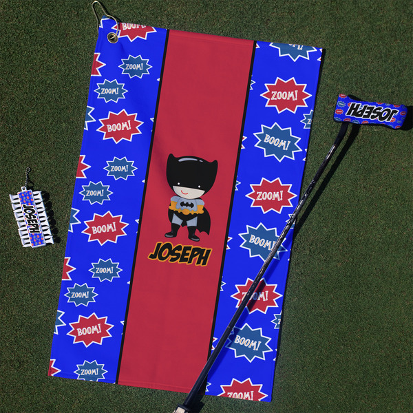 Custom Superhero Golf Towel Gift Set (Personalized)