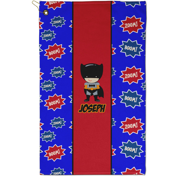 Custom Superhero Golf Towel - Poly-Cotton Blend - Small w/ Name or Text