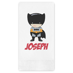 Superhero Guest Napkins - Full Color - Embossed Edge (Personalized)