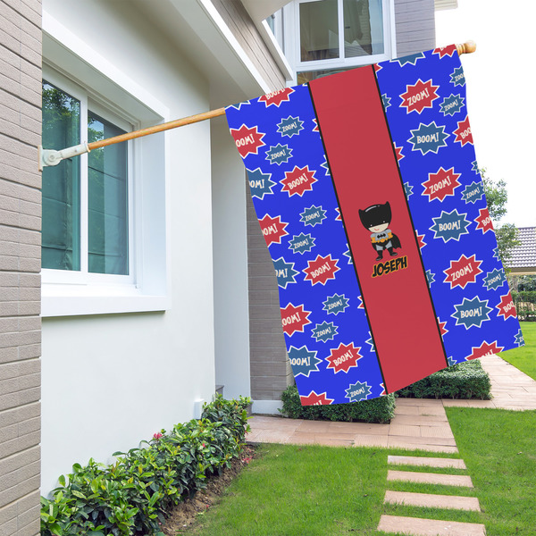 Superhero House Flags - Single Sided - LIFESTYLE