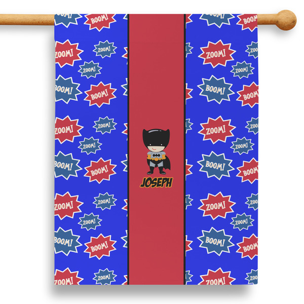 Custom Superhero 28" House Flag - Single Sided (Personalized)