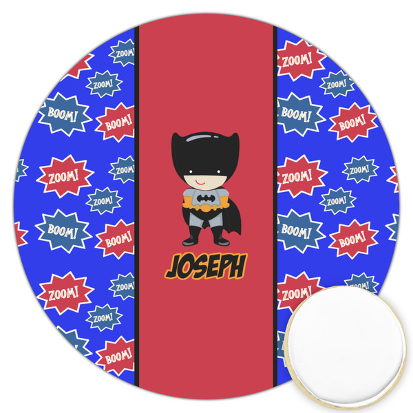 Custom Superhero Printed Cookie Topper - 3.25" (Personalized)