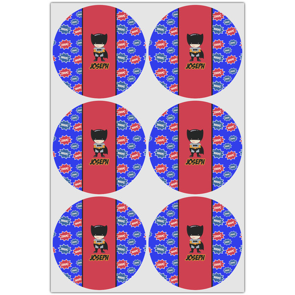 Superhero Icing Circle - Large - Set of 6
