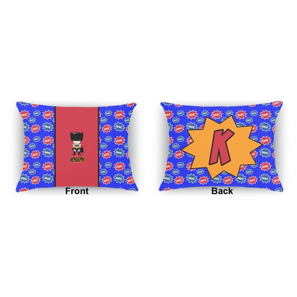 Superhero  Indoor Rectangular Burlap Pillow (Front and Back)