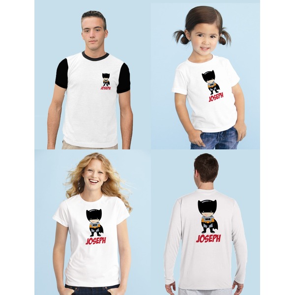 Superhero Iron-On Sizing on Shirts