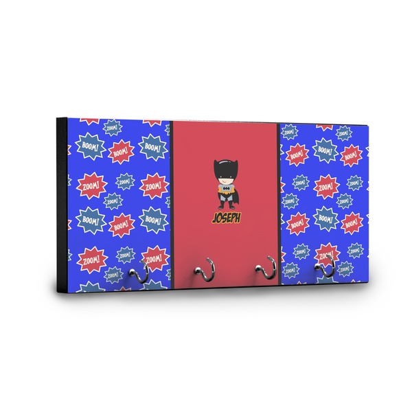 Superhero Key Hanger - Front View with Hooks