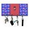 Superhero Key Hanger w/ 4 Hooks & Keys