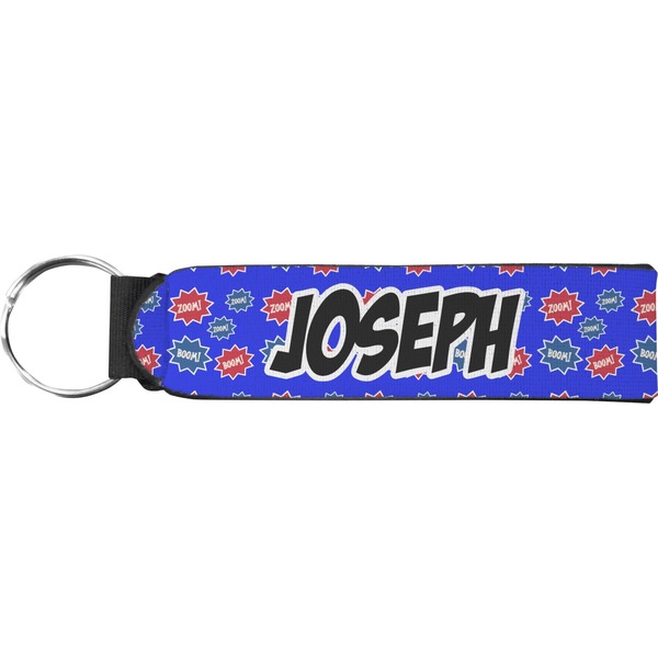 Custom Superhero Neoprene Keychain Fob (Personalized)