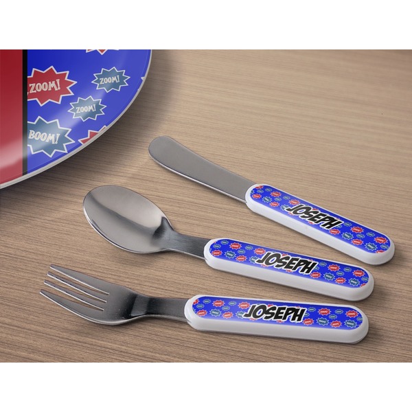 Superhero Kids Flatware w/ Plate