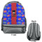 Superhero Large Backpack - Gray - Front & Back View