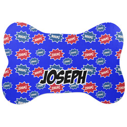 Superhero Bone Shaped Dog Food Mat (Personalized)