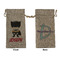 Superhero Large Burlap Gift Bag - Front & Back (Personalized)