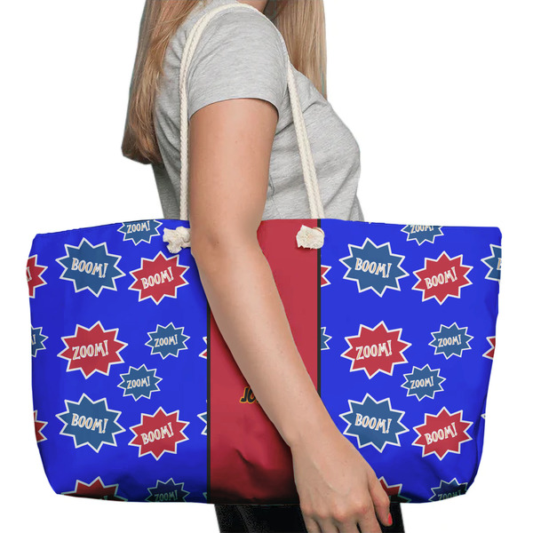 Superhero Large Rope Tote Bag - In Context View