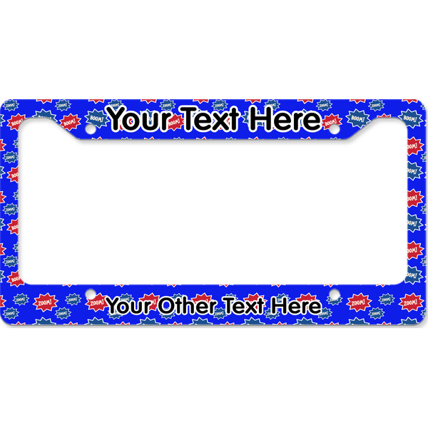 Superhero License Plate Frame Wide