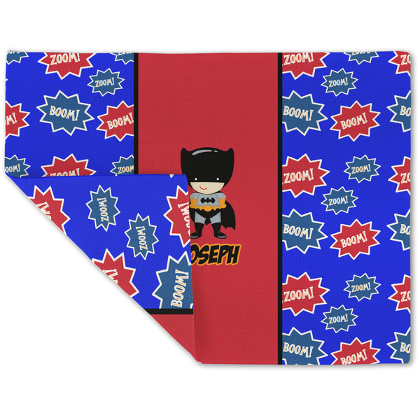 Custom Superhero Double-Sided Linen Placemat - Single w/ Name or Text