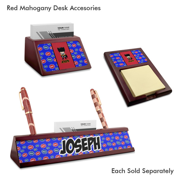 Superhero Mahogany Desk Accessories