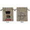 Superhero Medium Burlap Gift Bag - Front & Back (Personalized)