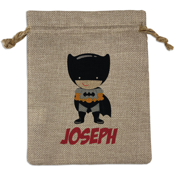 Custom Superhero Burlap Gift Bag (Personalized)