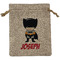 Superhero Medium Burlap Gift Bag - Front