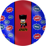 Superhero Melamine Salad Plate - 8" (Personalized)
