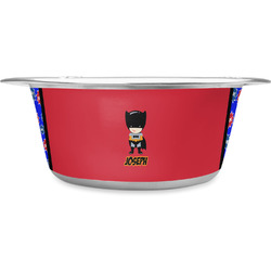 Superhero Stainless Steel Dog Bowl - Medium (Personalized)