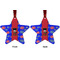 Superhero Metal Star Ornament - Front and Back