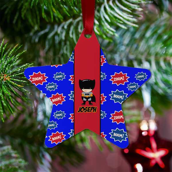 Superhero Metal Star Ornament - Lifestyle