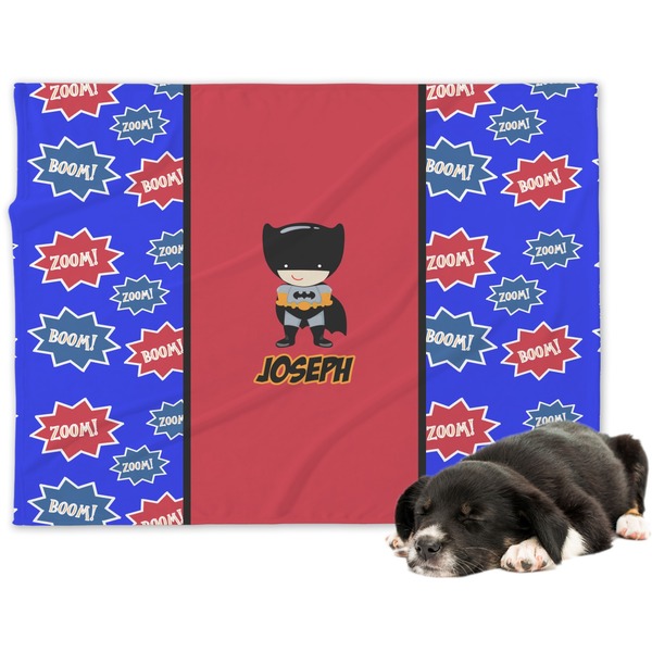 Custom Superhero Dog Blanket - Large (Personalized)