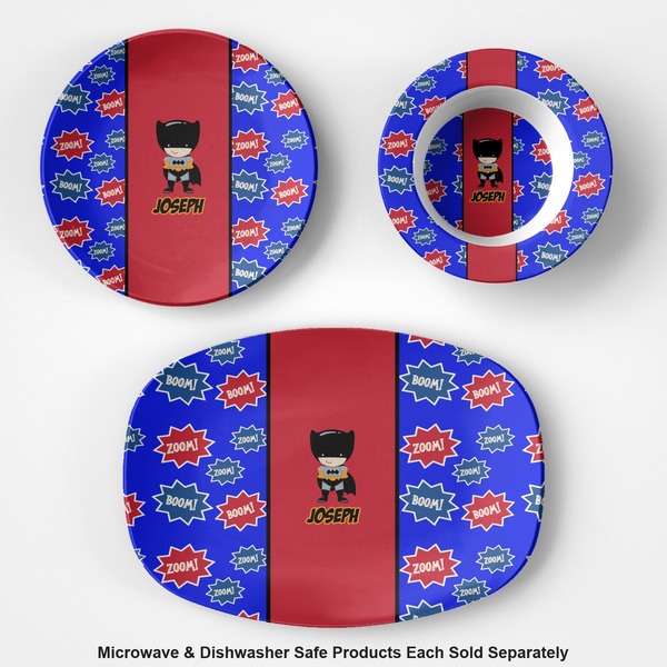 Superhero Microwave & Dishwasher Safe CP Plastic Dishware - Group