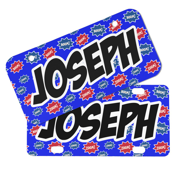 Superhero Mini License Plates - MAIN (4 and 2 Holes)