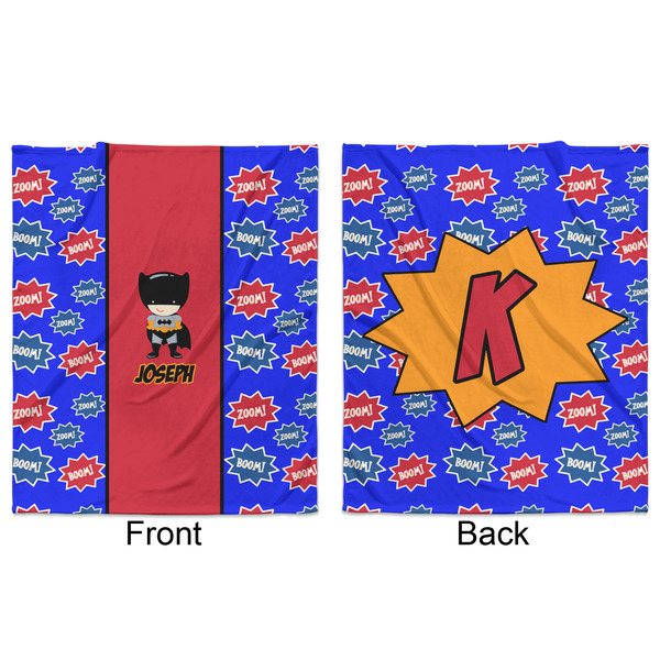 Superhero Minky Blanket - 50"x60" - Double Sided - Front & Back