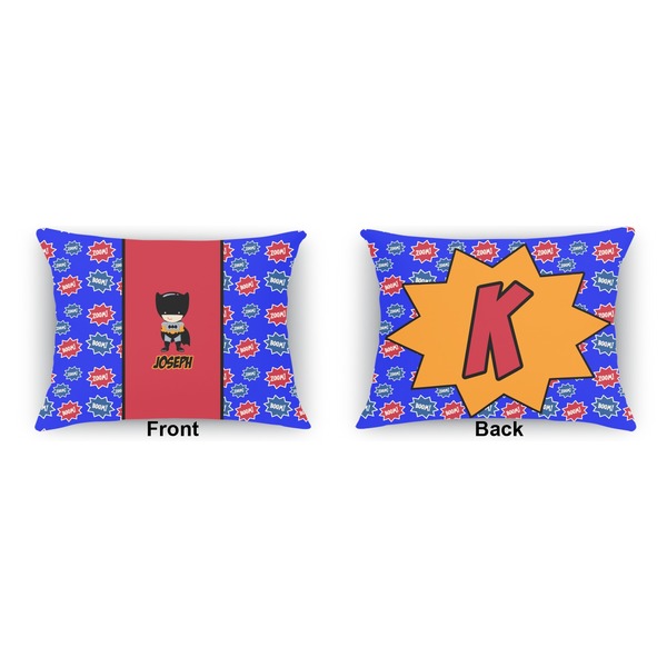 Superhero  Outdoor Rectangular Throw Pillow (Front and Back)